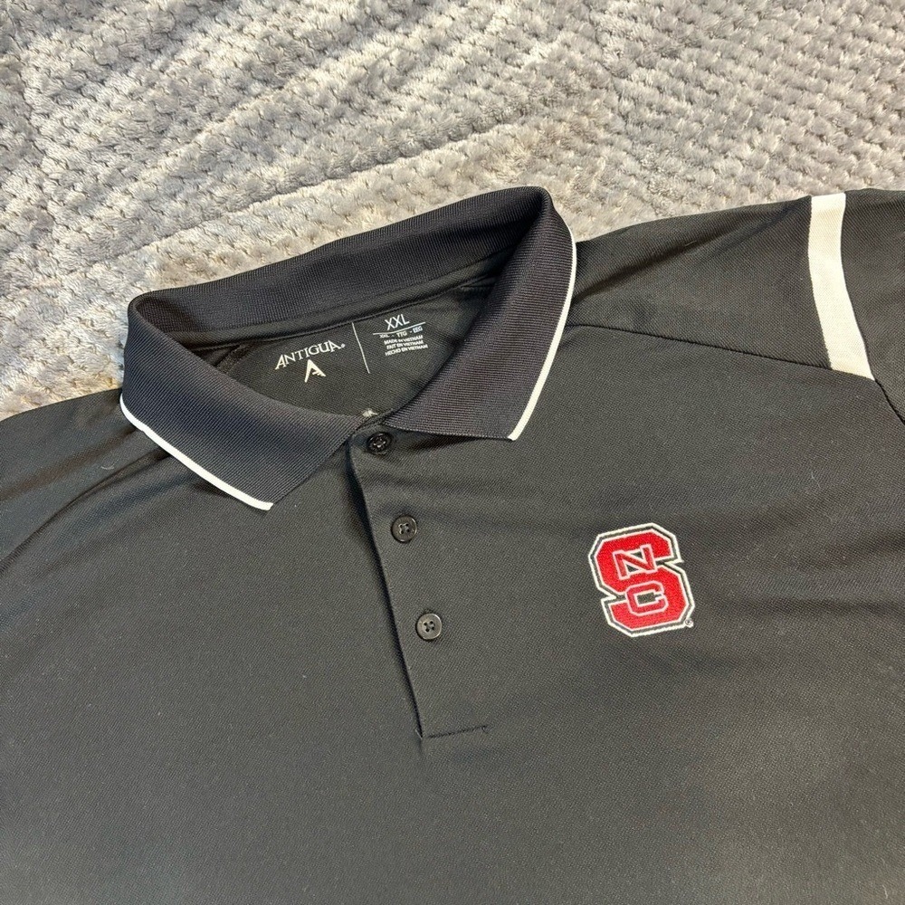 Antigua Black NC State Wolfpack Polo‎ Shirt